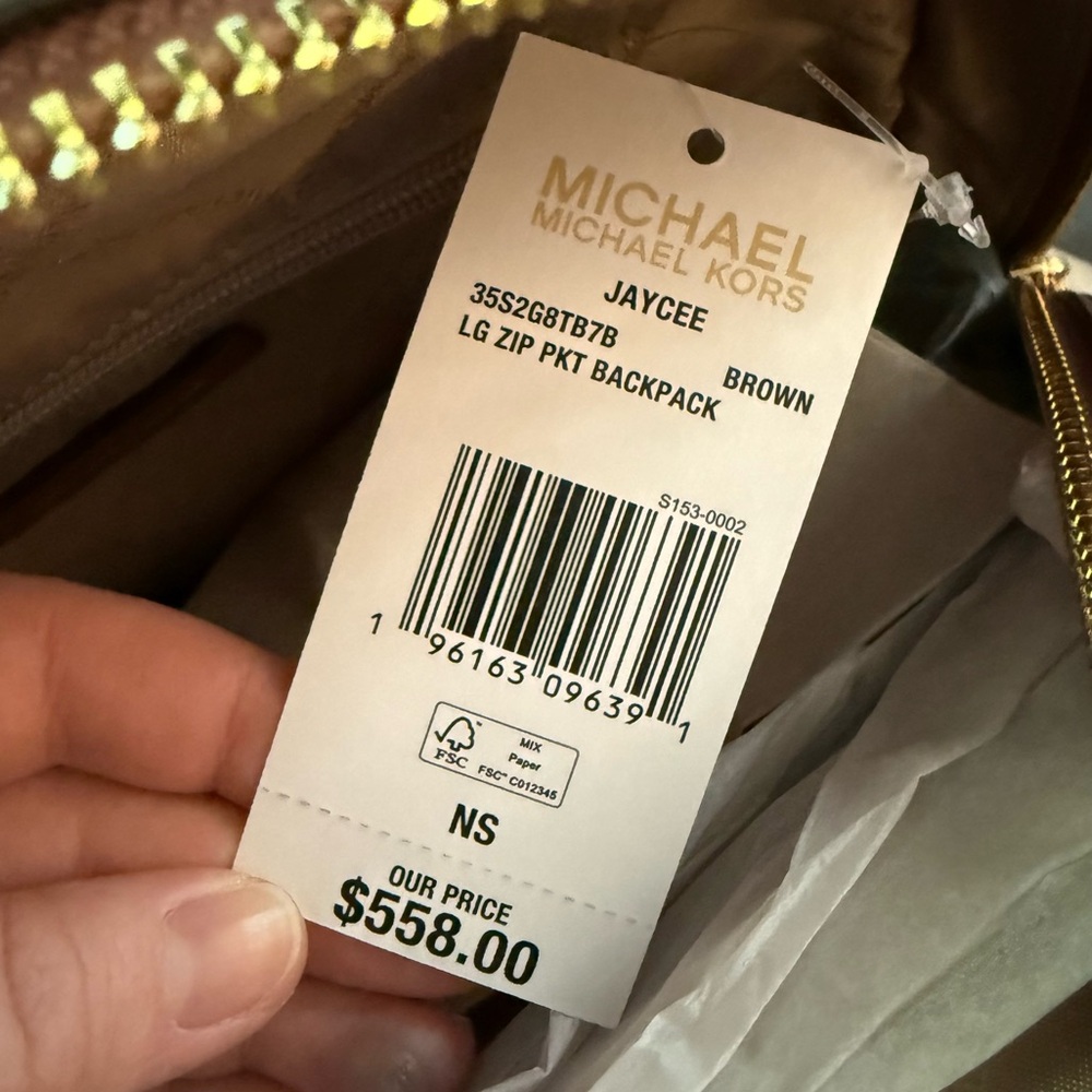 NWT Michael Kors Jaycee Large Logo Backpack - Picture 9 of 11